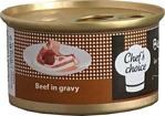 Chefs Choice Tahılsız Biftekli Gravy 80 gr Yetişkin Kedi Konservesi