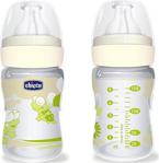 Chicco Sağlıklı Beslenme PP. 150ML Silikon Biberon 0 m+ %0 BPA (Yeşil Sarı)