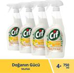 Cif Doğanın Gücü 750 Ml 4'Lü Mutfak Temizleyici Sprey