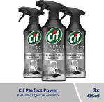 Cif Perfect Power 435 Ml 3'Lü Paslanmaz Çelik Ve Ankastre Yüzeyler Için Sprey Temizleyici