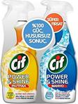 Cif Power Shine Yağ Çözücü 750 Ml + Banyo 750 Ml Temizleyici