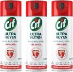 Cif Ultra Hijyen 200 Ml 3'Lü Alkol Bazlı Sprey