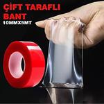 Çift Taraflı Silikon Bant Akrilik Şeffaf Bant 10Mm X 5Mt