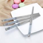 Çilgin Metal Chopstick 5'Li Paslanmaz Çelik Çin Çubuğu