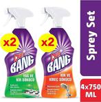 Cillit Bang Banyo Ve Mutfak Temizleyici Yağ Çözücü Ve Kireç Sökücü Sprey Set X2 (4X750 Ml)