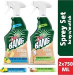 Cillit Bang Doğal Güç Limonlu %100 Banyo + Karbonatlı Mutfak 750 Ml 2'Li Temizleyici Sprey