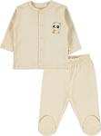 Civil Baby Bebek Naturel Pijama Takımı 3-9 Ay Bej