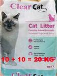 Clear Cat Parfümlü Kedi Kumu 10 + 10 Kg