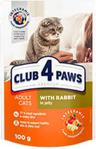 Club4Paws Premium Pouch Tavşanlı 100 gr Yetişkin Kedi Konservesi