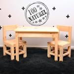 Çocuk Masası Oyun Masa Sandalye Seti Doğal Ahşap Montessori