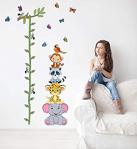 Çocuk Odası Duvar Dekorasyonu Sevimli Hayvanlar Boy Ölçen Pvc Sticker