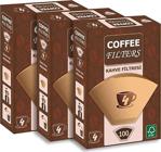 Coffee Filters 1/4 4 Numara Filtre Kahve Kağıdı Paket Brown 3 X 100 Adet