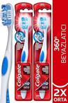 Colgate 360 Visible White Beyazlatıcı Orta Diş Fırçası X 2 Adet