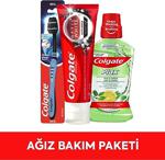 Colgate Aktif Kömür+Flexi Diş Fırçası+ Plax Ağız Bakım Suyu