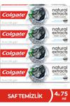 Colgate Natural Extracts Aktif Kömür Saf Temizlik 75 ml x4 Adet Diş Macunu