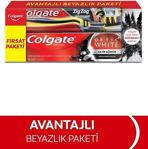 Colgate Optic White Aktif Kömür Beyazlatıcı Diş Macunu 75 Ml + Colgate Zigzag Orta Diş Fırçası