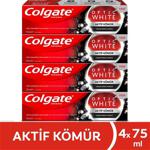 Colgate Optik Beyaz Aktif Kömür 75 ml x4 Adet Diş Macunu