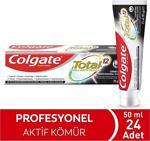 Colgate Total Profesyonel Aktif Kömür Nane Aromalı 50 Ml 24 Adet Diş Macunu