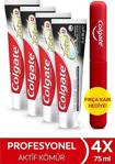 Colgate Total Profesyonel Aktif Kömür Nane Aromalı Diş Macunu 75 Ml X 4 Adet + Fırça Kabı Hediye