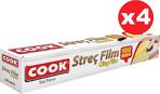 Cook Streç Film Kayar Bıçak Hediye 30 Cm X 100 Mt X 4 Adet