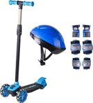 Cool Wheels Twist Işıklı Scooter Mavi 3 Yaş Üstü Kask Seti Hediyeli