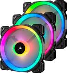 Corsair LL Series LL120 RGB 120mm Dual Light Loop RGB LED PWM Fan 3 Fan Pack with Lighting Node PRO