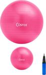 Cosfer 55 Cm Pilates Topu - 20Cm Mini Denge Topu Ve Pompa Seti Mor