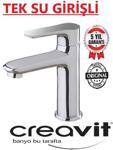 Creavit Lt1500 Lotus Su Tek Girişli Lavabo Bataryası Krom