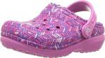 Crocs Classic Lined Graphic Clog K Unisex Çocuk Sabo Ve Terlik, Pembe (Party Pink/Amethyst 6Nm), 33.5