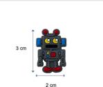 Crocs Jibbitzz Gri Robot Figürü Tekli Terlik Süsü