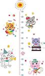 Crystal Kids Çocuk Odası Dekoru Boy Ve Gelişim Ölçer Sevimli Kediler Pvc Duvar Sticker