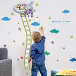 Crystal Kids Uzay Mekiği Boy Ölçen Bebek Odası Dekoru Duvar Süsü Sticker