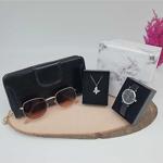 Cüzdan & Kelebek Kolye& Güneş Gözlüğü & Polo Rucci Marka Bayan Kol Saati Hediye Seti