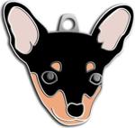 Dalis Pet Tag - Pincher Köpek Künyesi (Siyah)