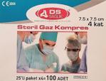 Damla Ds Steril Gazlı Bez Kompres Spanç 7.5 X 7.5Cm 100 Adet