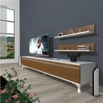 Decoraktiv Eko 4 Mdf Std Rustik Tv Ünitesi Tv Sehpası Beyaz Ceviz - Beyaz - Ceviz