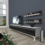 Decoraktiv Eko 4 Mdf Std Rustik Tv Ünitesi Tv Sehpası Beyaz Siyah - Beyaz - Siyah