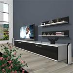 Decoraktiv Eko 4 Slm Std Tv Ünitesi Tv Sehpası Beyaz Siyah - Beyaz - Siyah