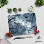 Decorita Cam Kesme Tahtası - Cam Kesme Tablası Gece Desenli 30Cm X 40Cm