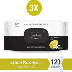 Deep Fresh Limon 40 Yaprak 3'Lü Paket Kolonyalı Islak Mendil