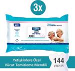 Deep Fresh Yetişkin Vücut Temizleme Mendili 3'Lü Paket 144 Yaprak