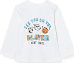 Defacto Erkek Bebek Baskılı Sweatshirt, Tişört, Ekru, 6-9 Ay