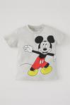 Defacto Erkek Bebek Mickey Mouse Lisanslı Pamuklu Kısa Kollu Tişört