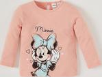 Defacto Kız Bebek Minnie Mouse Lisanslı Pamuklu Uzun Kol Tişört