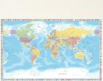 Dekor Loft Dünya Haritası Ve Bayrakları Duvar Sticker 130X85 Cm