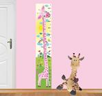 Dekorloft Yavru Zürafa Boy Ölçer Sticker Dbc1 Pembe