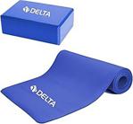 Delta 10 Mm Yoga Mat-Yoga Minderi Ve Yoga Blok-Yoga Köpüğü Mavi