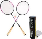 Delta 2 Adet Badminton Raketi - 7 Adet Badminton Topu Oyun Seti
