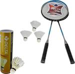 Delta 2 Badminton Raketi 6 Kaz Tüyü & 3 Plastik Badminton Topu