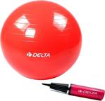 Delta 55 Cm Kırmızı Deluxe Pilates Topu 25Cm Pilates Topu Pompası